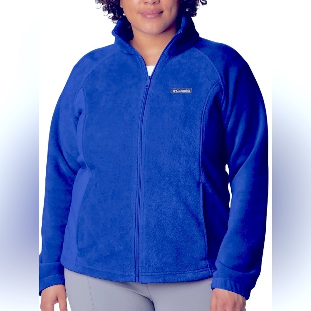 Columbia Benton Springs Zip-Front Fleece Jacket Lapis Blue Size 1X
